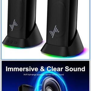 Black Portable Bluetooth Speakers